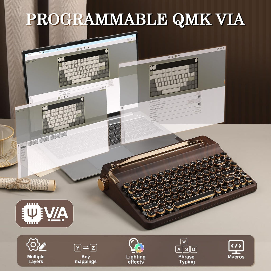 Wood Hot Swap RGB Keyboard Q8071