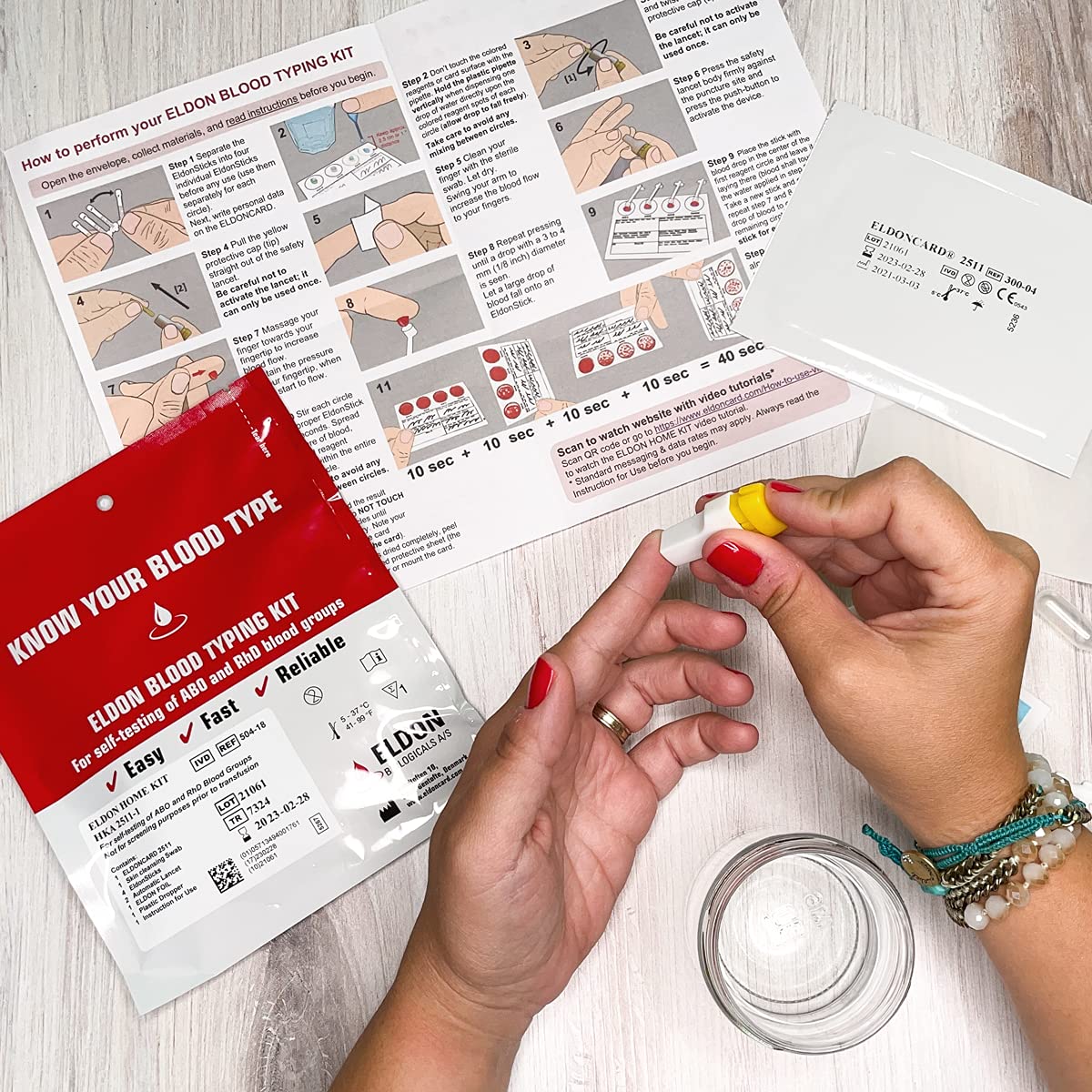 Home Blood Typing Kit 8 Kits N4979