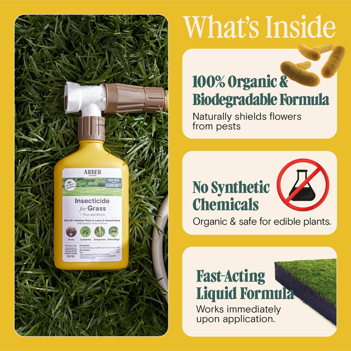 Organic Grub Killer & Lawn Insecticide 16 oz D3916