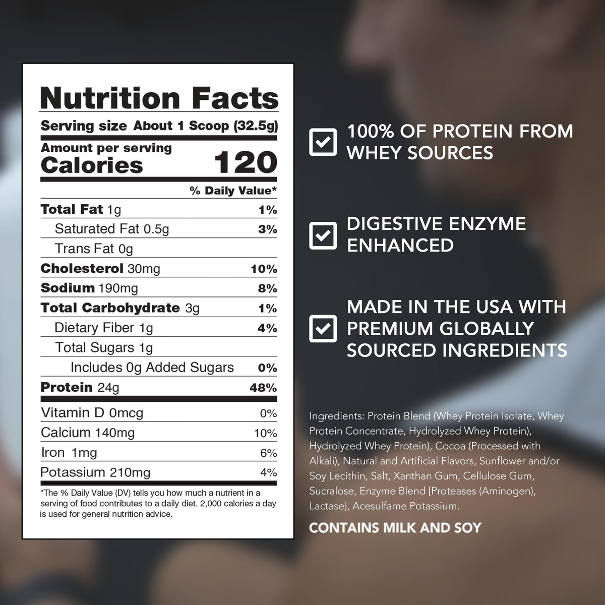 Chocolate Peanut Butter Whey Protein Powder 5 lb F677