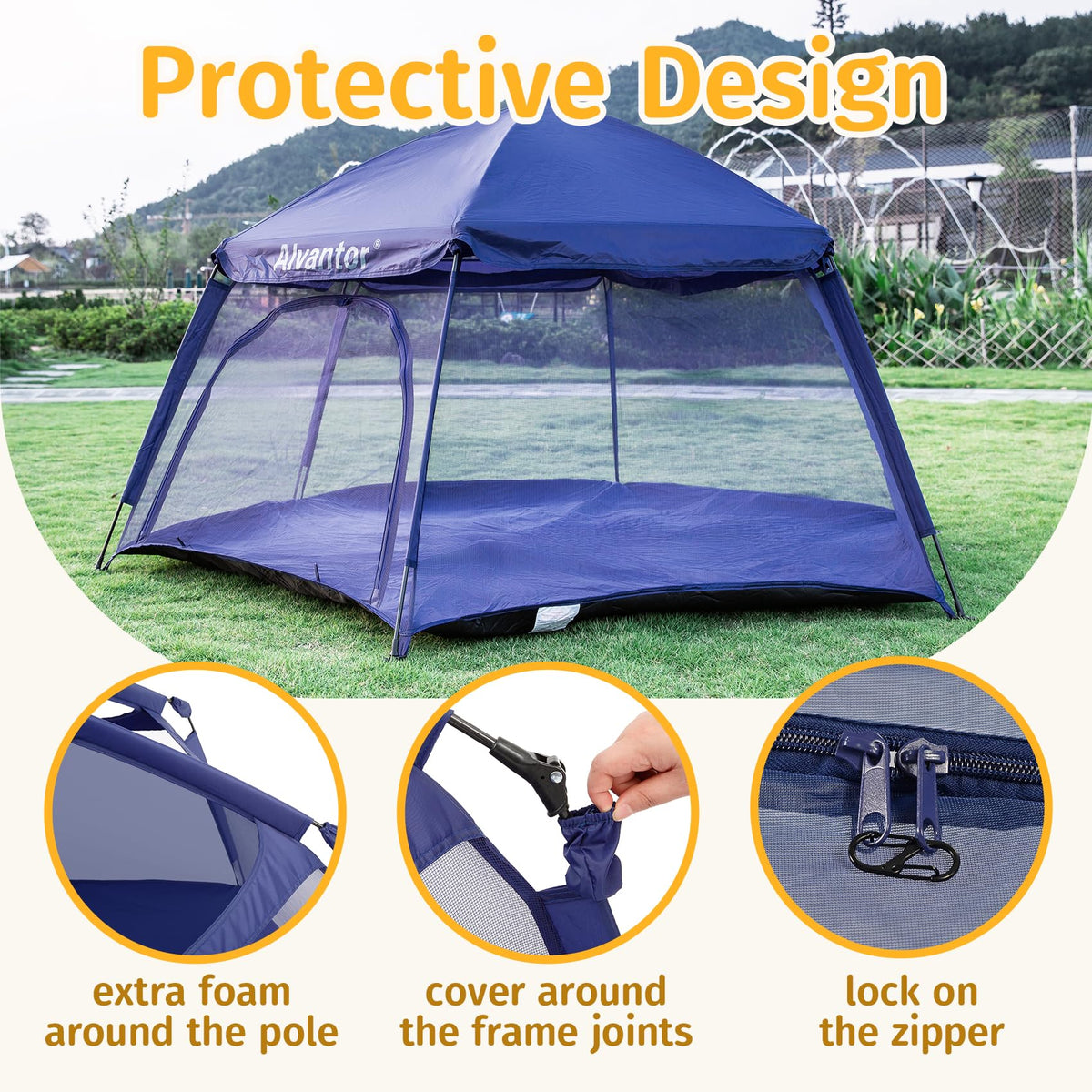 Portable Baby Playpen with Mesh L4358