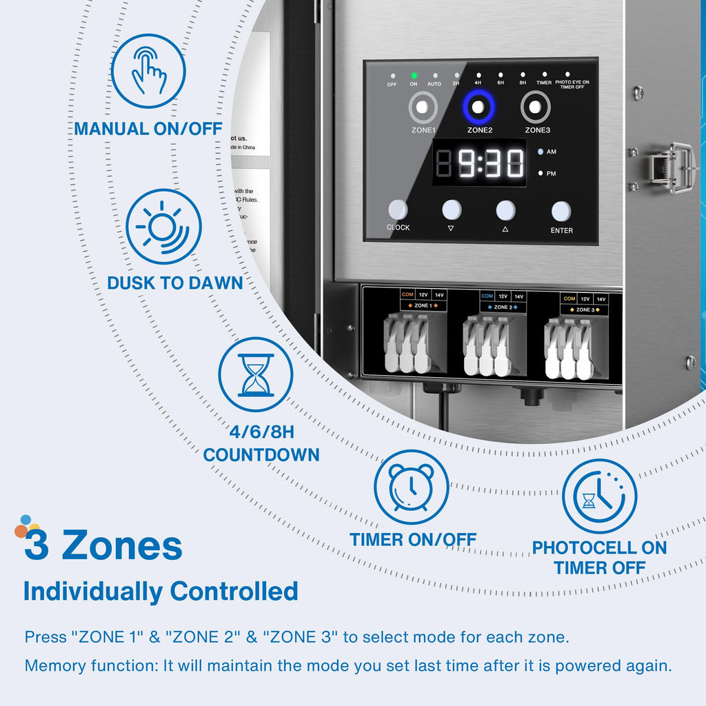 200W Low Voltage Transformer with 3 Zone X313864