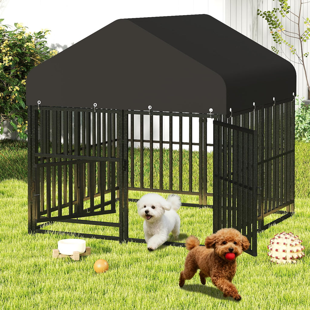 Small Dog Kennel Outdoor Heavy Duty Welded Wire Steel Pet Enclosure F653