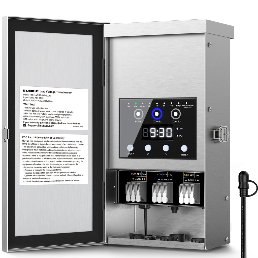 200W Low Voltage Transformer with 3 Zone X313864