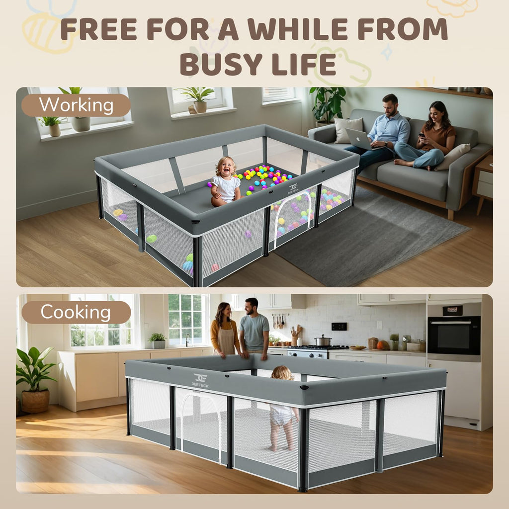 Foldable Baby Playpen with Mat M1251