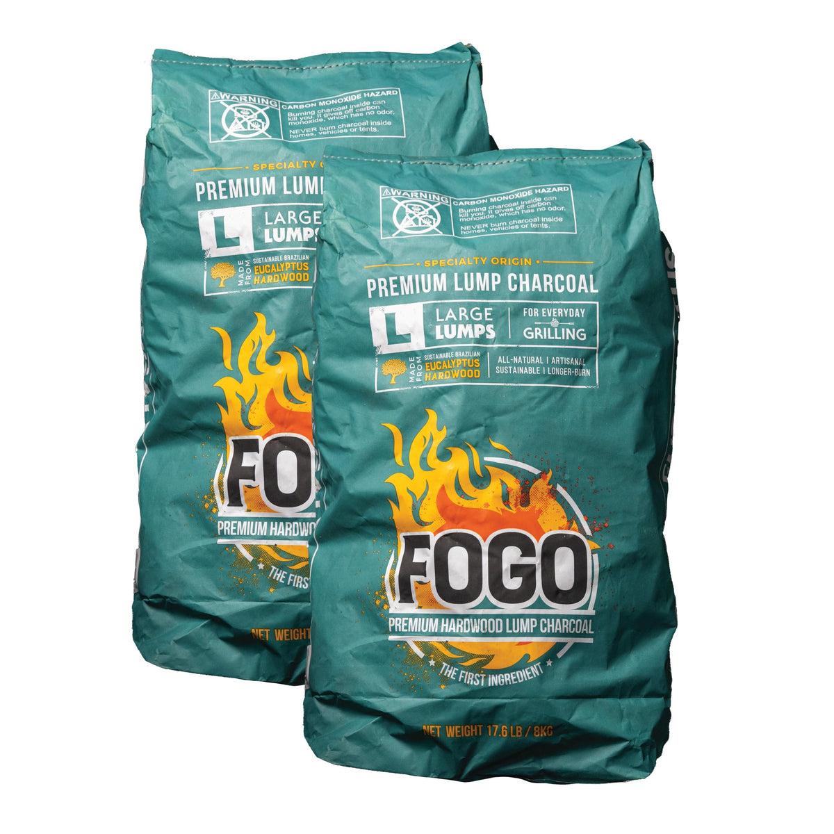 17.6 Pound Bag 2-Pack Hardwood Lump Charcoal M60154