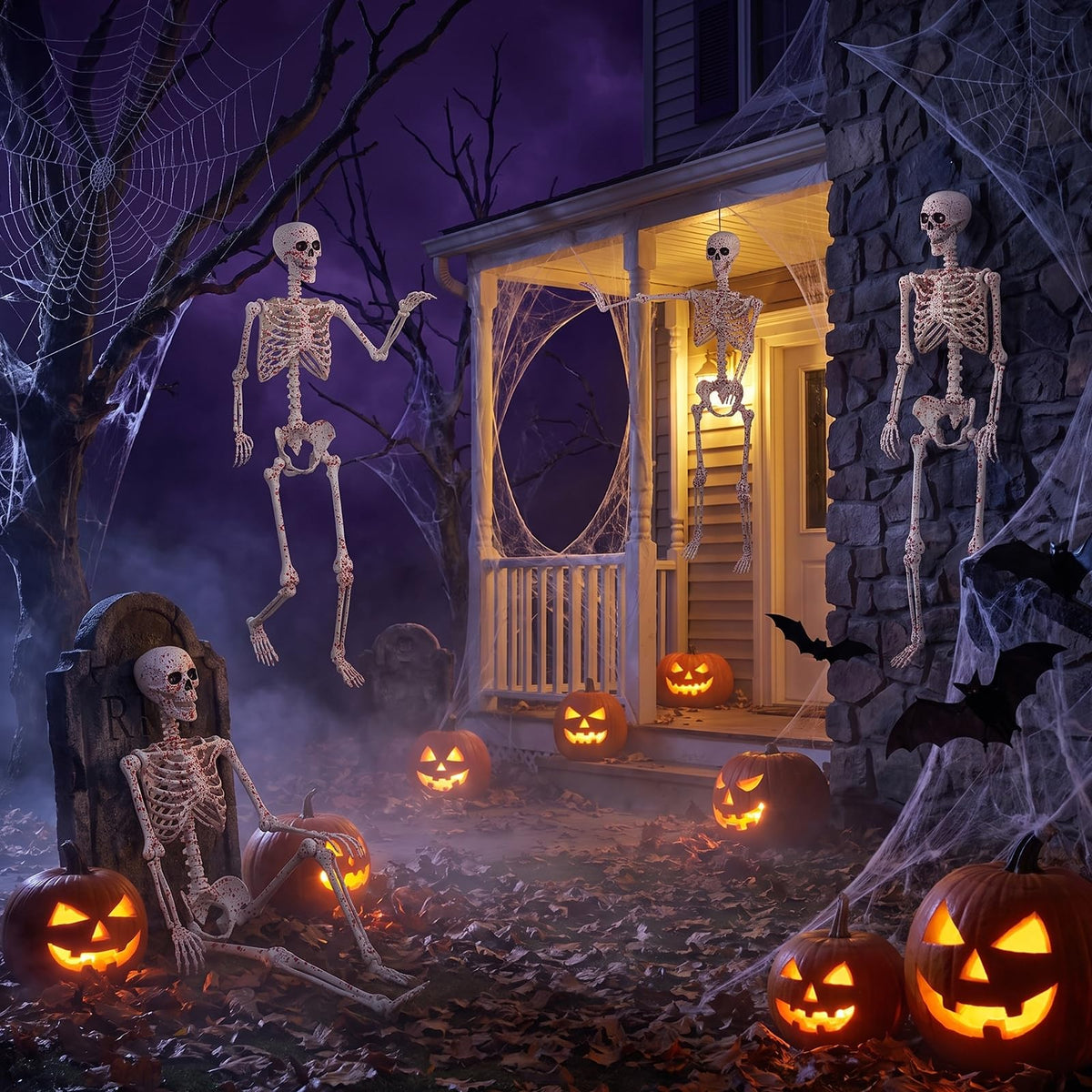 5.4FT Posable Life Size Skeleton Full Body Q592