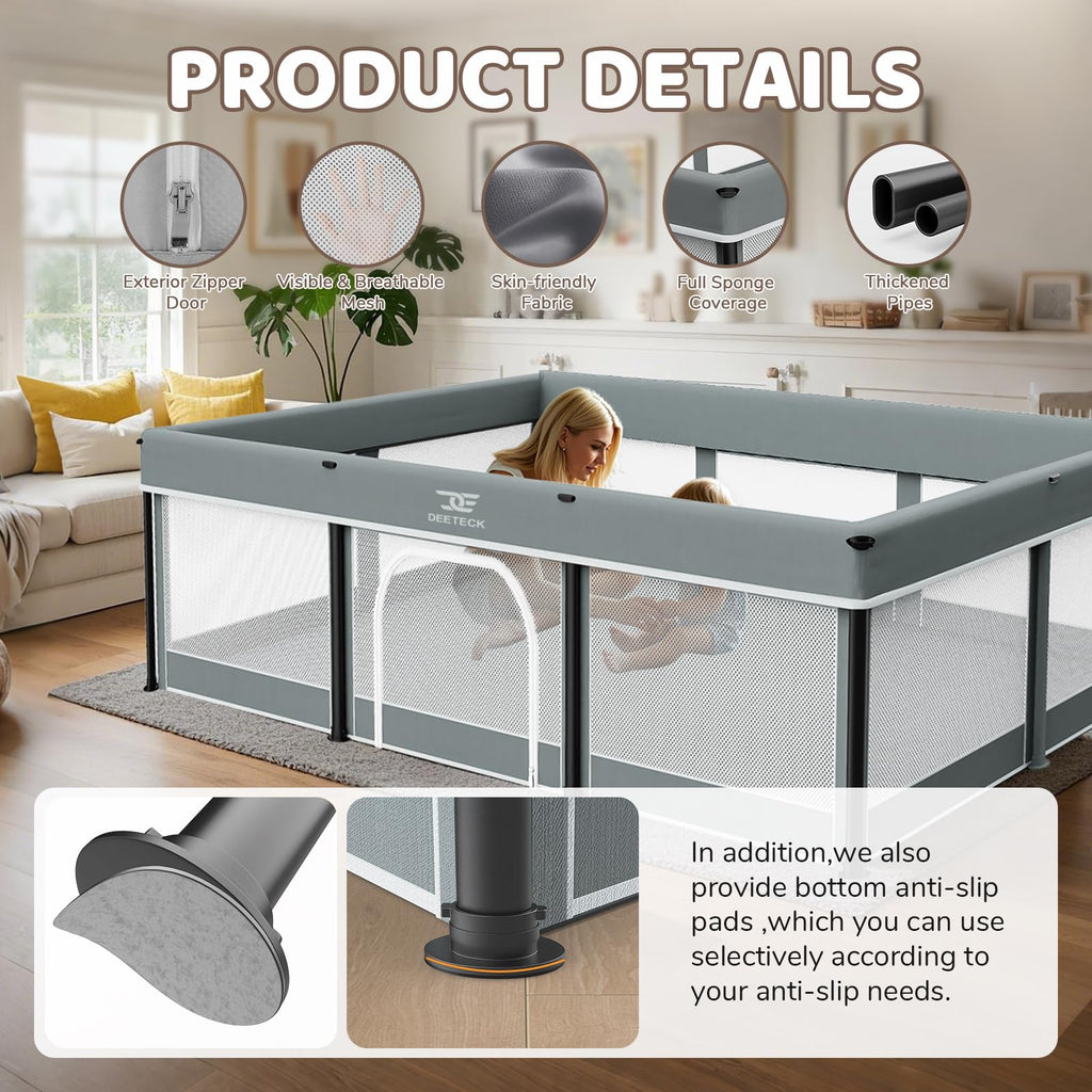 Foldable Baby Playpen with Mat M1251