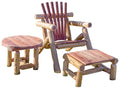 Red Cedar Log Adirondack Chair Set B46193