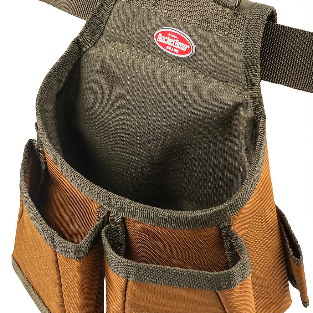 Tool Belt with Suspenders, 12 pockets, Brown, 52 Inch H173577