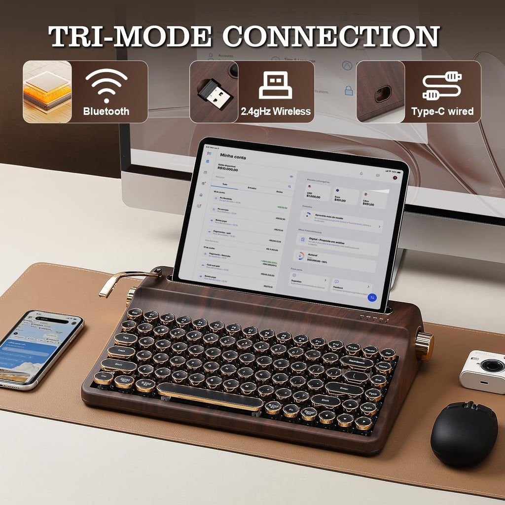 Wood Hot Swap RGB Keyboard Q8071