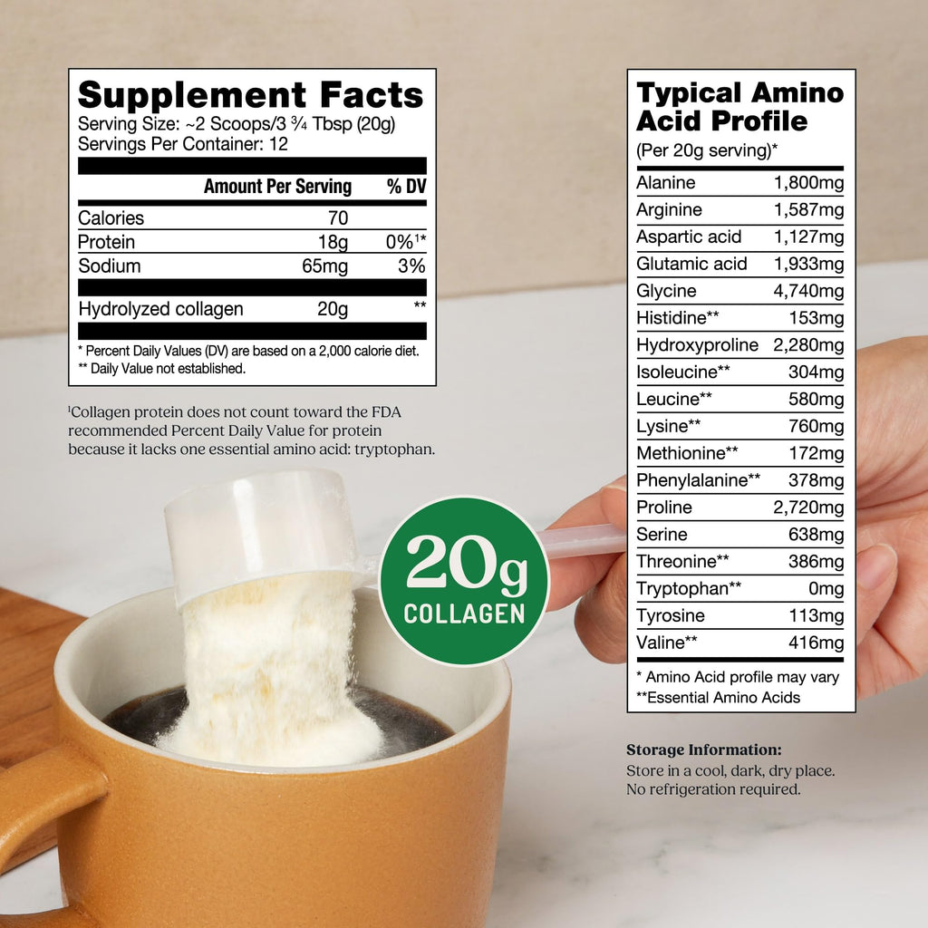Unflavored Collagen Peptides Powder 8.5 Ounces C851674