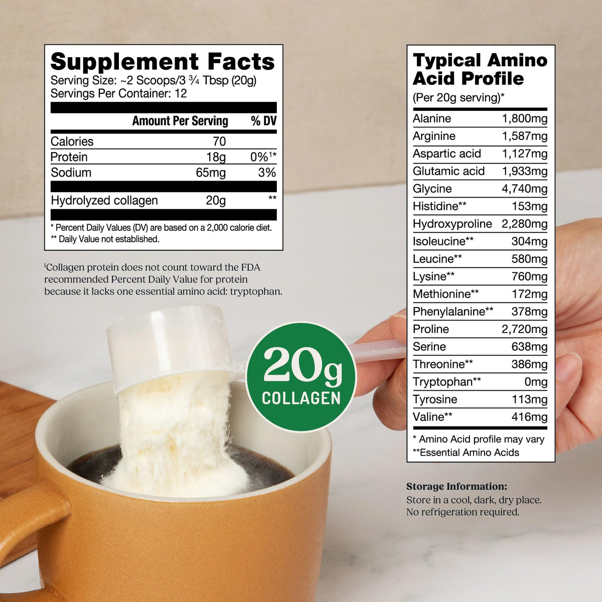 Unflavored Collagen Peptides Powder 8.5 Ounces C851674