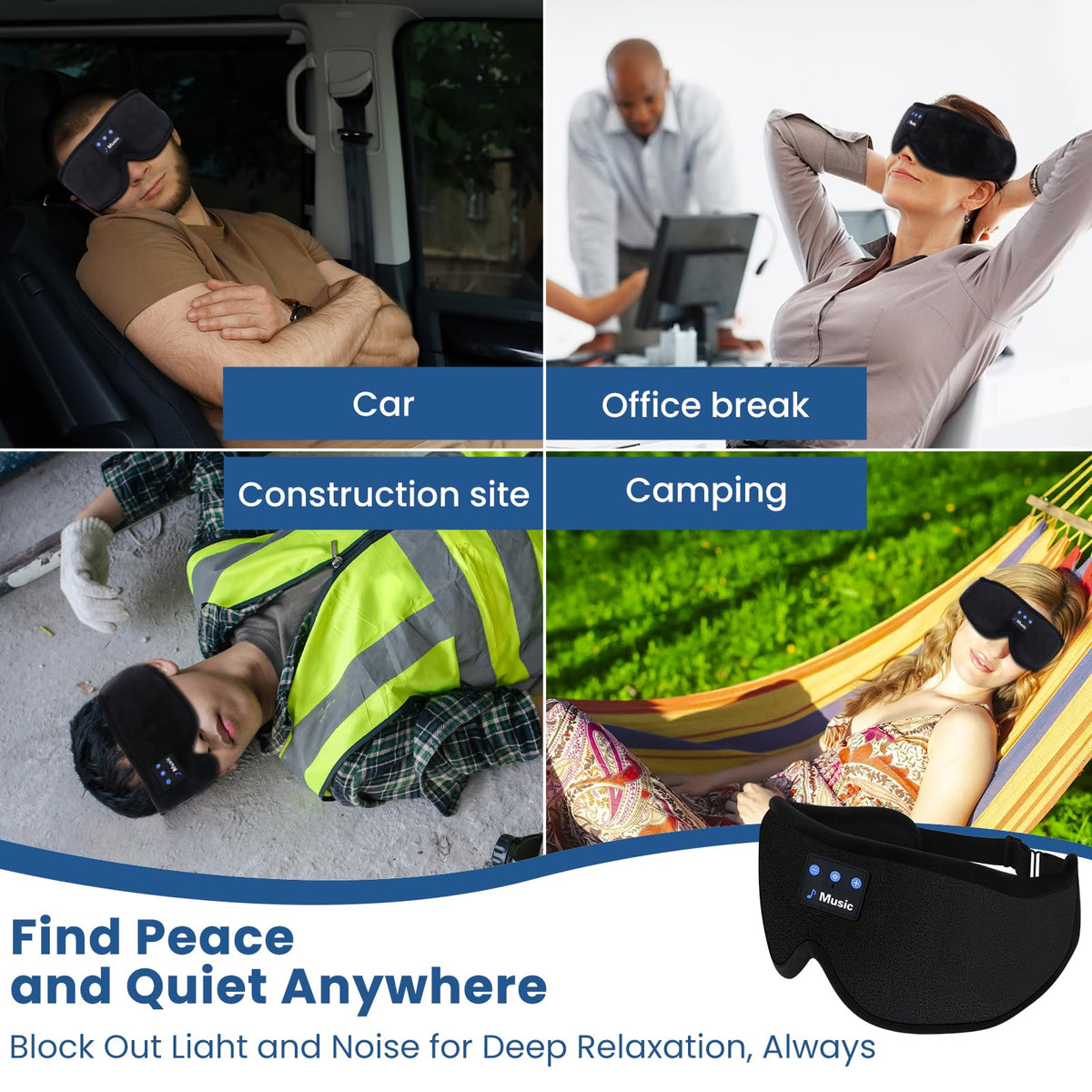 Sleep Mask with Bluetooth Headphones F81187