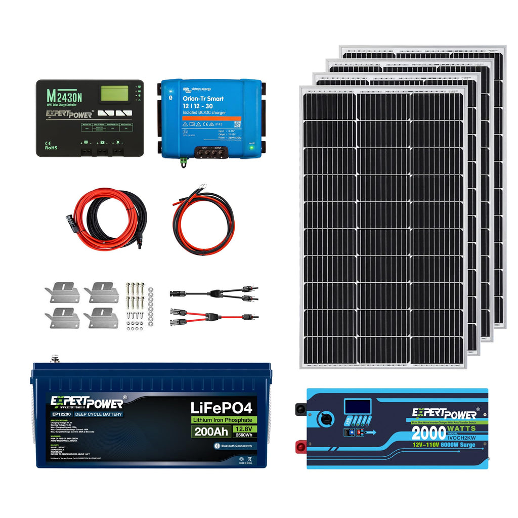 12V 200Ah LiFePO4 400W Solar Panel Kit V92265