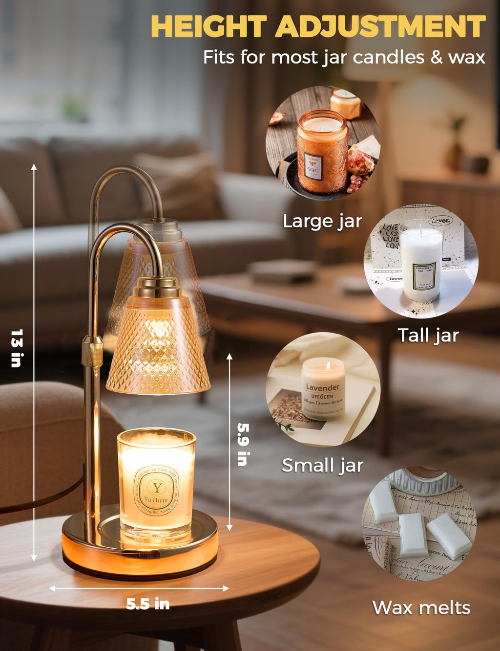 Candle Warmer Lamp with Timer Y406057