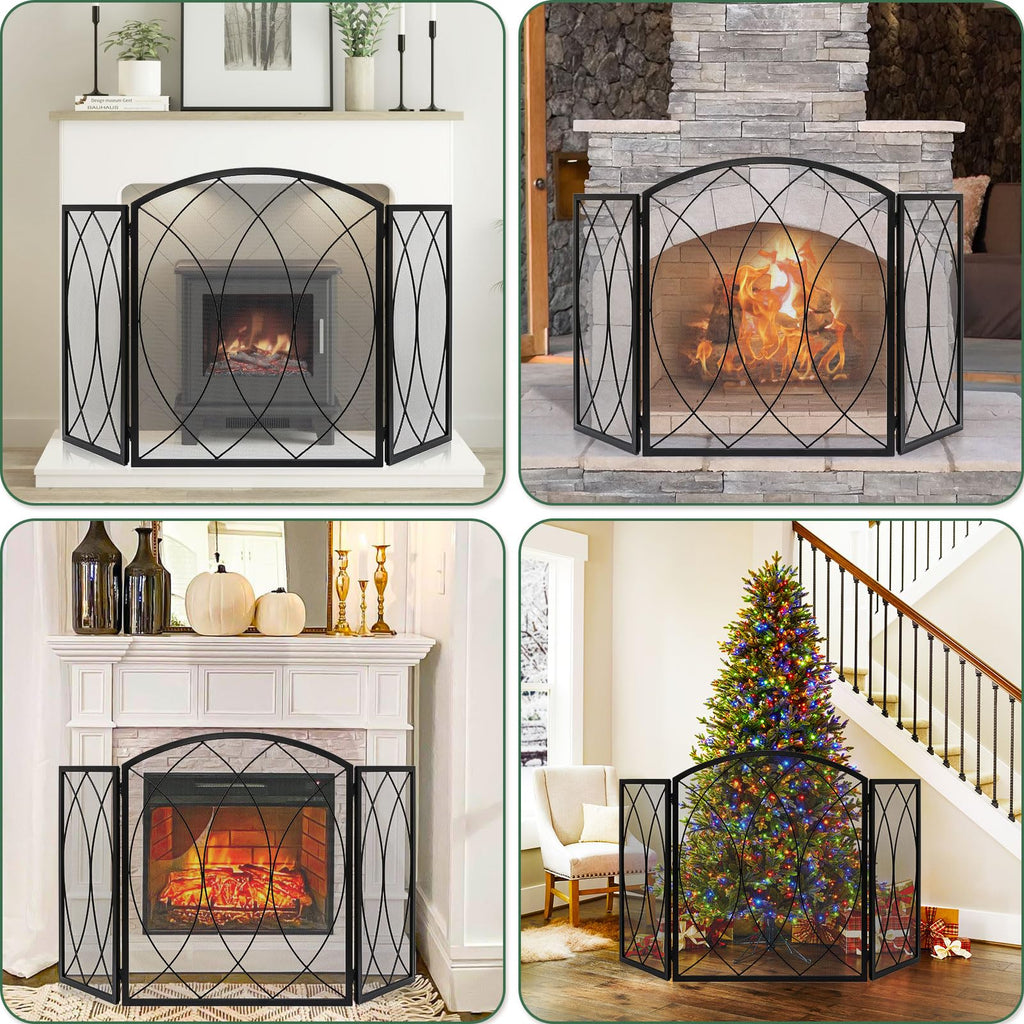 Wrought Iron Fireplace Screen T883