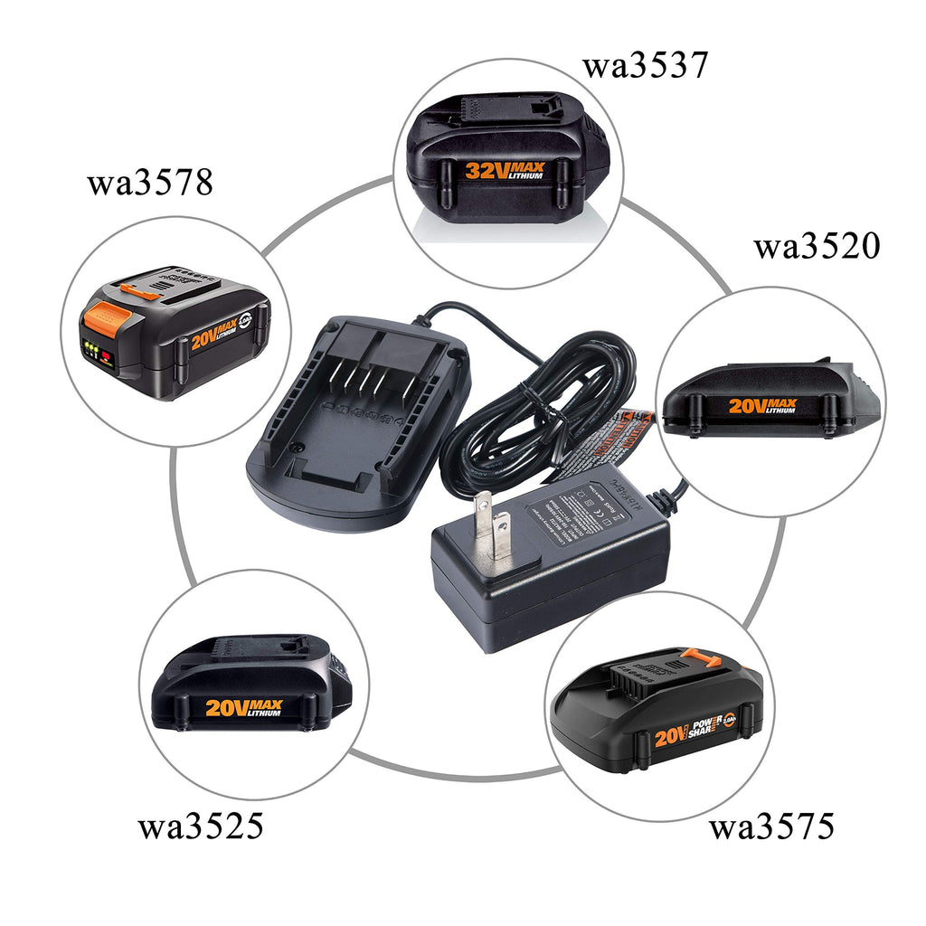 20V 2Packs Lithium Battery and Charger Starter Kit X3169