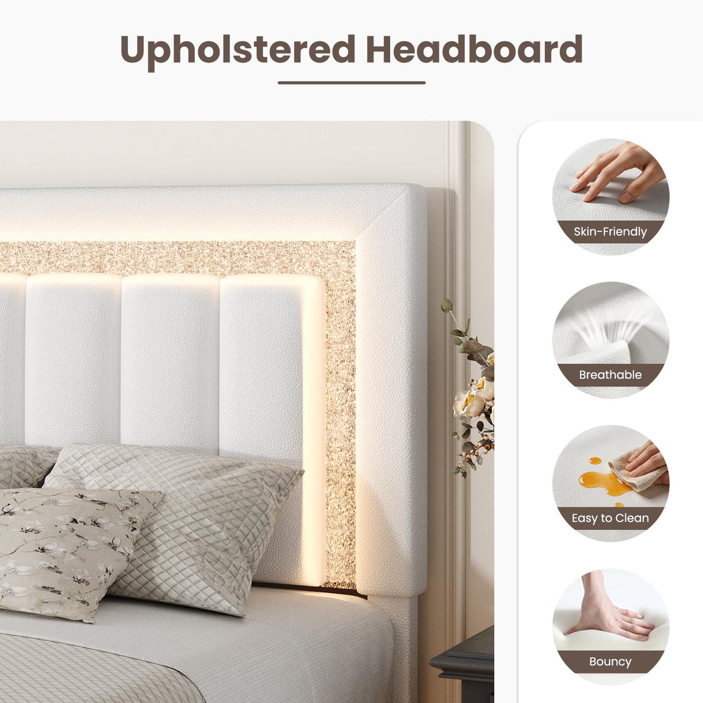 Full Floating Bed Frame with LED Lights T5205