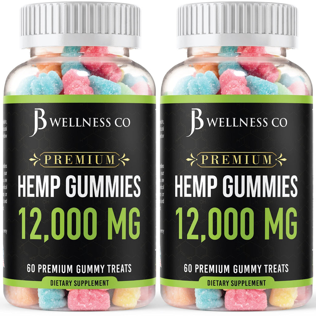 Hemp Gummies 12,000 Vitamins & Omega 3,6,9 120 Count J157