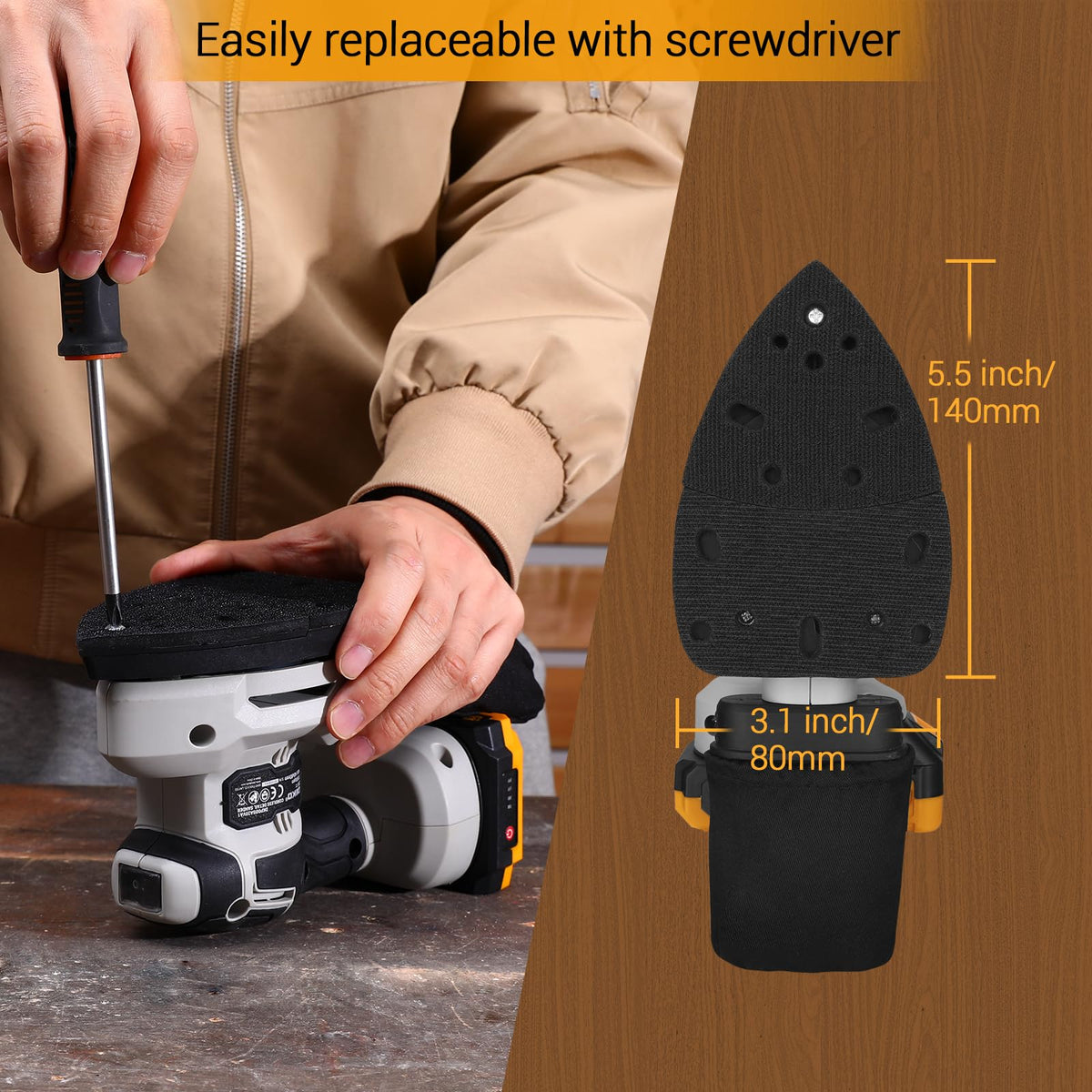 Cordless Detail Sander with Dust Collector A5045
