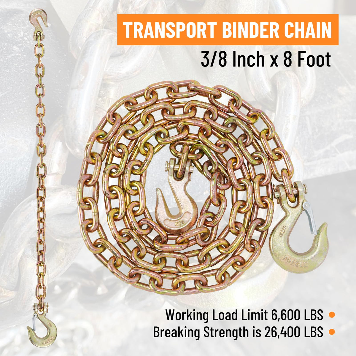 Binder Chain with Clevis Grab Hooks S18190