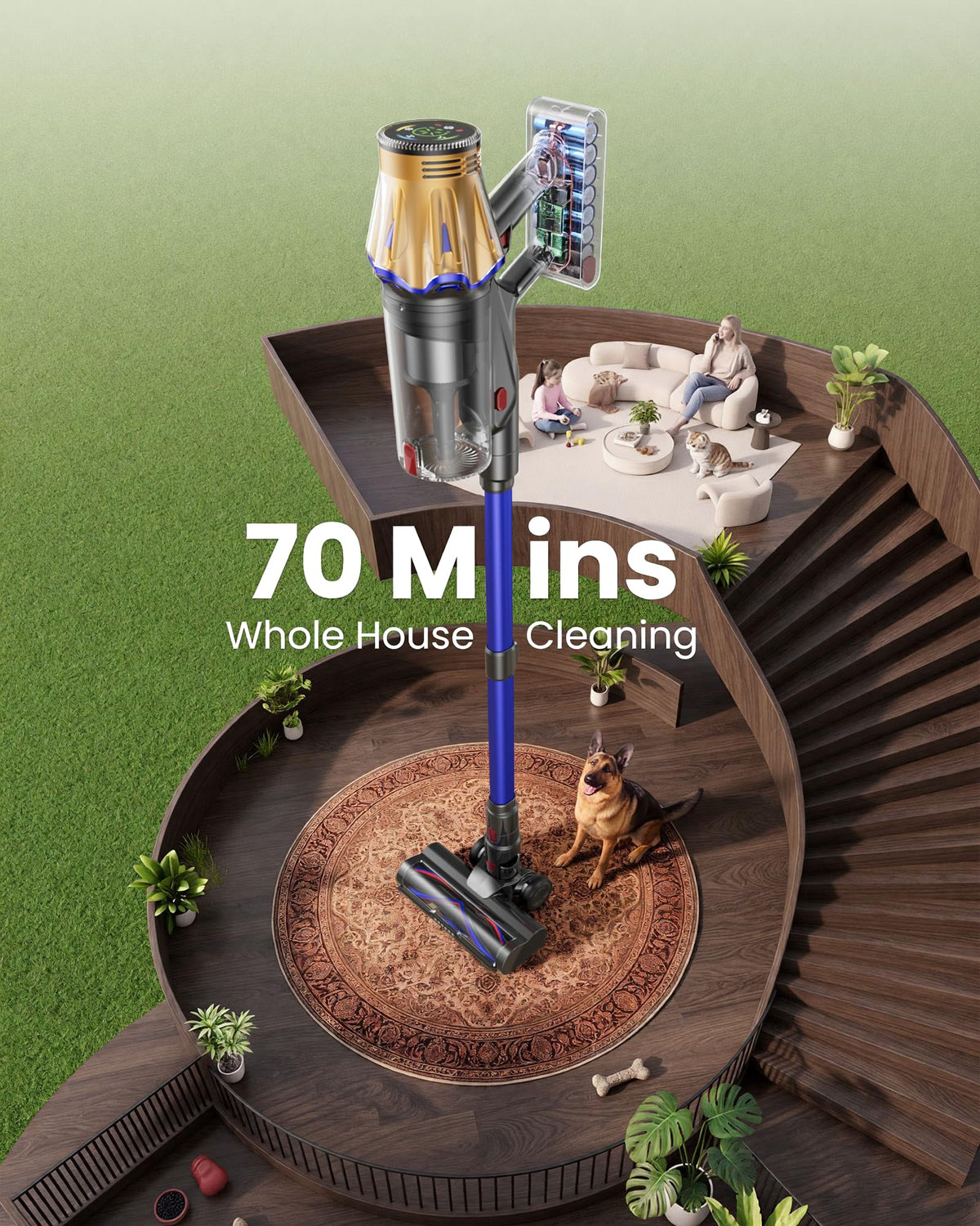 650W 60KPA Cordless Stick Vacuum Cleaner W33802