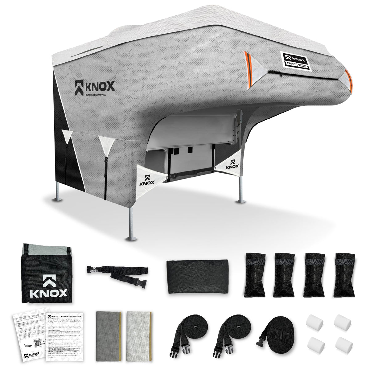 RV Truck Camper Cover with Ladder Cover and Gutter Cover I833308