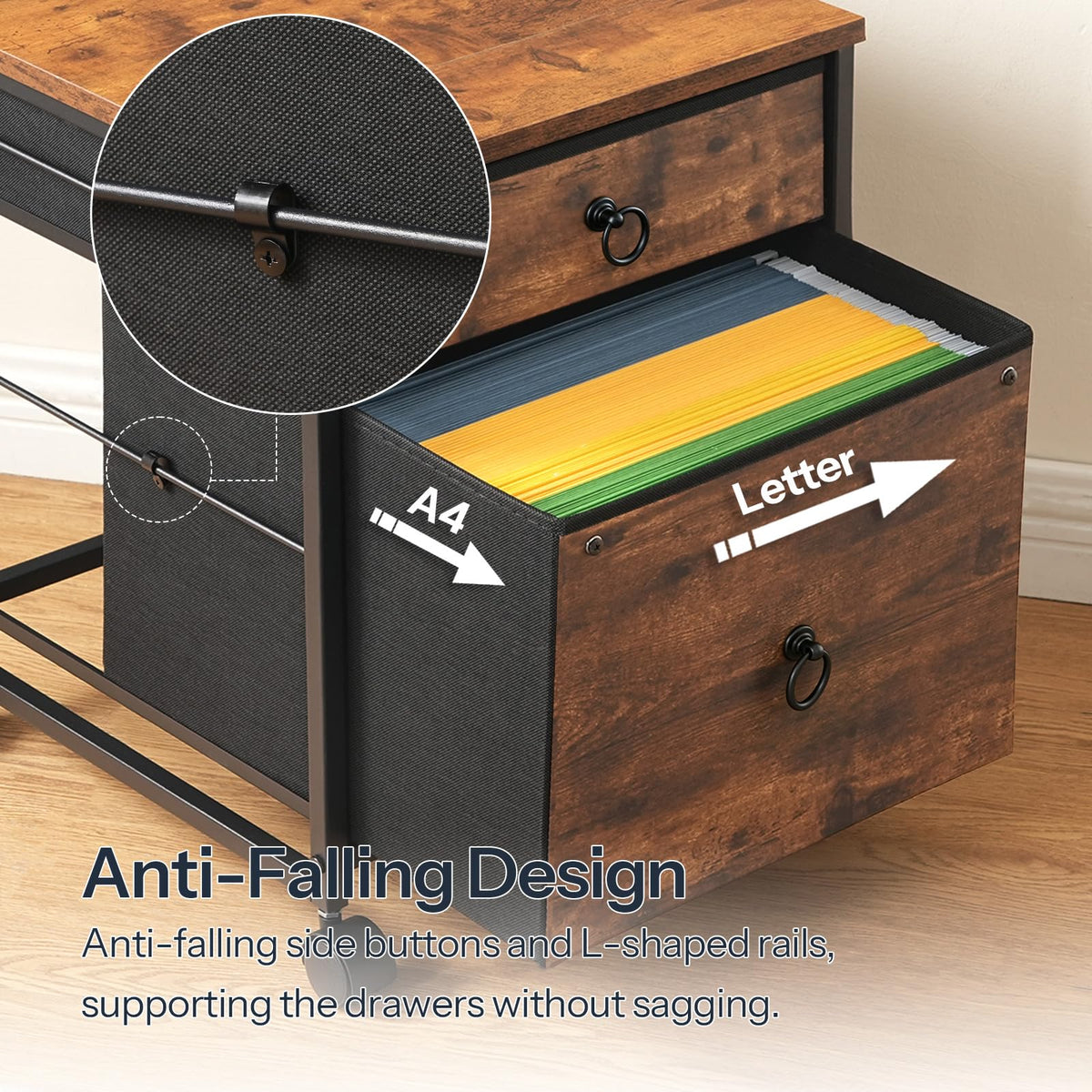 2 Drawer Mobile File Cabinet B582331