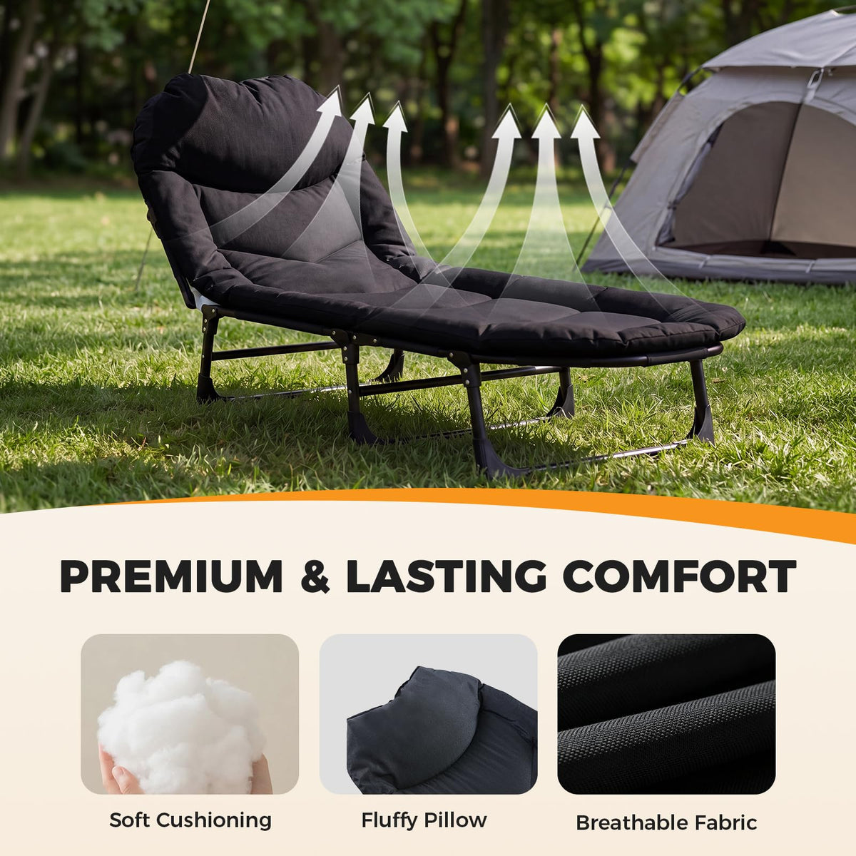 Camping Cot with Mattress X92577