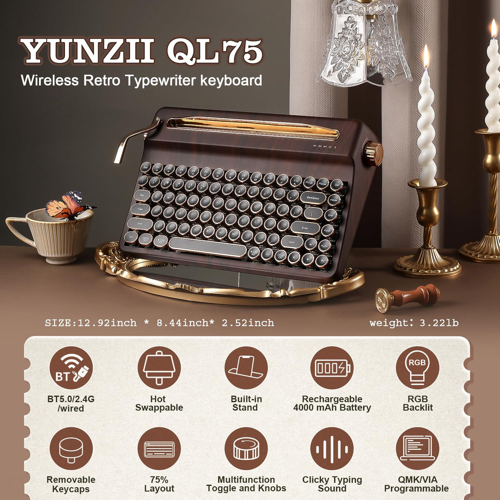 Wood Hot Swap RGB Keyboard Q8071