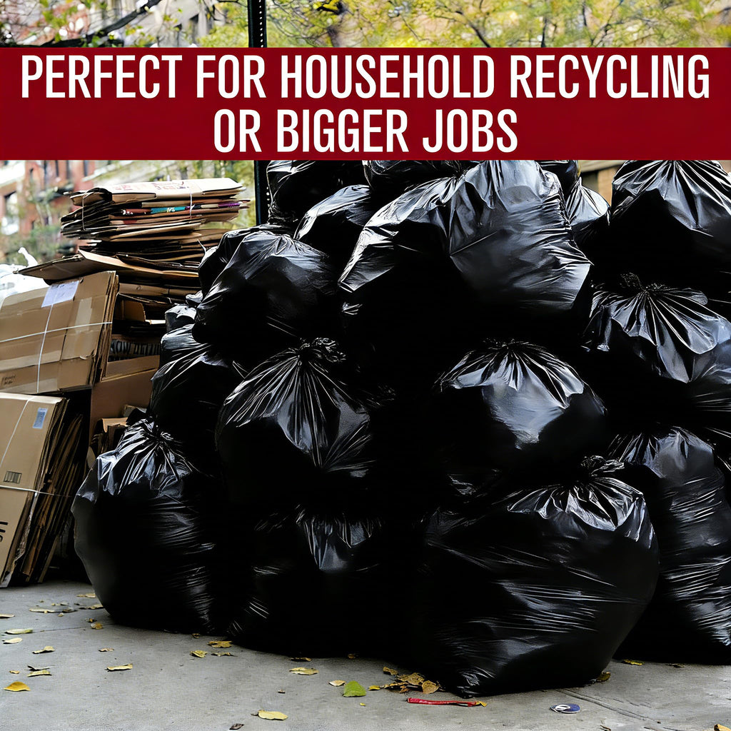 33 Gallon Heavy Duty Trash Bags 110 Count Black Can Liners S5707