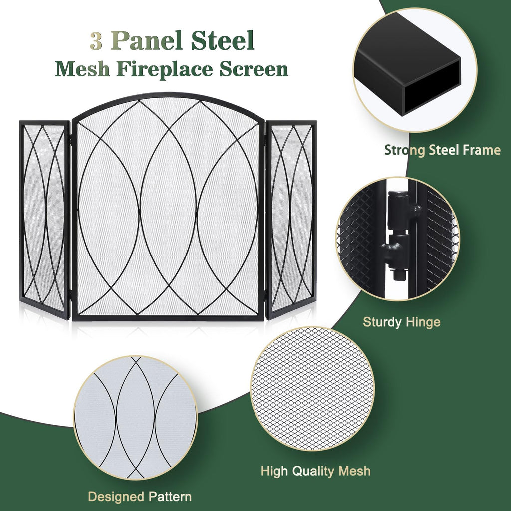 Wrought Iron Fireplace Screen T883