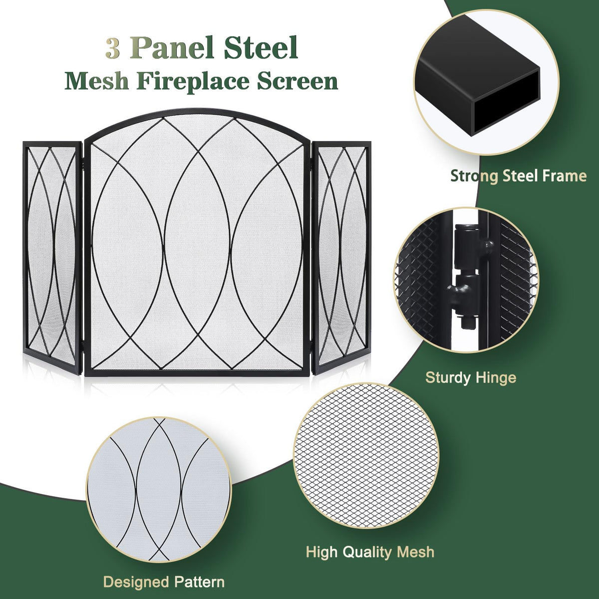 Wrought Iron Fireplace Screen T883