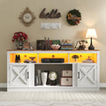 Farmhouse TV Stand for 70/75/80 Inch TV, White S689776