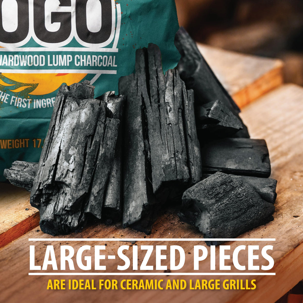 17.6 Pound Bag 2-Pack Hardwood Lump Charcoal M60154