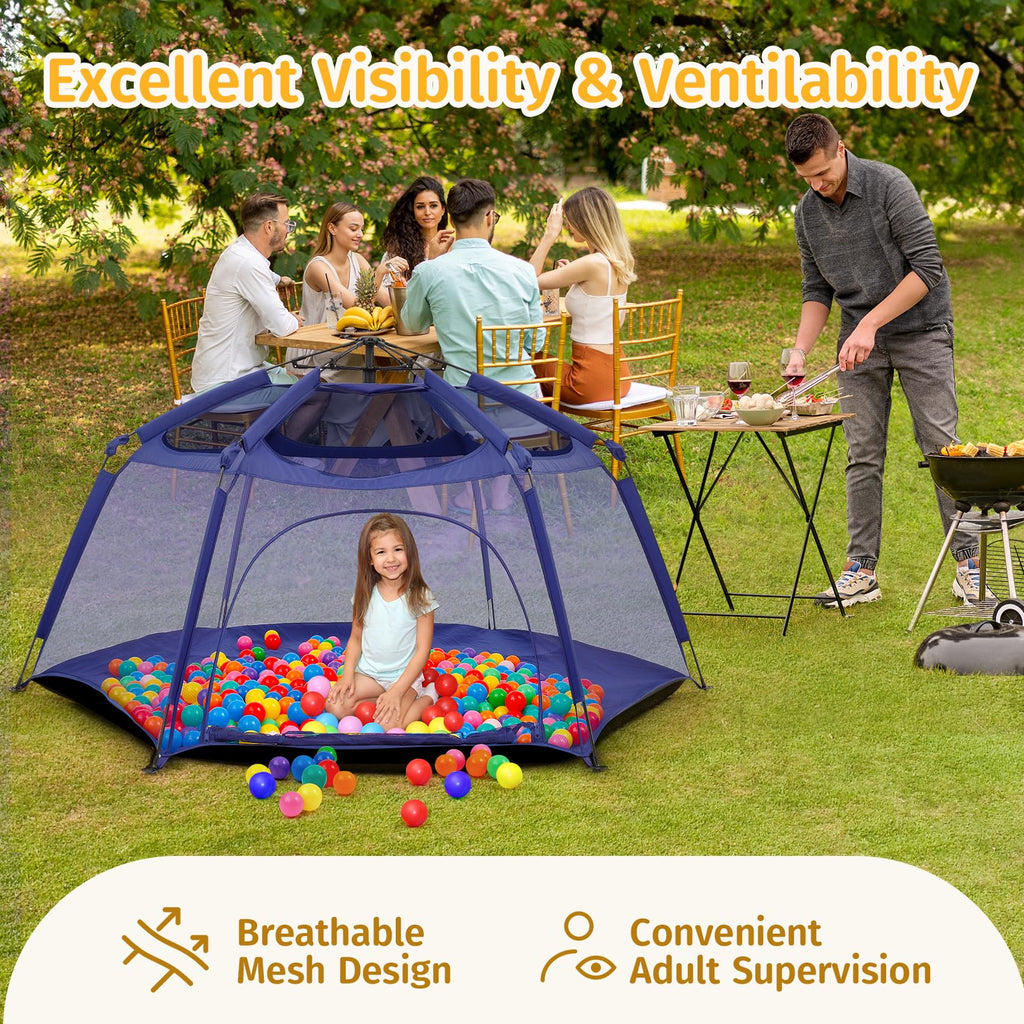 Portable Baby Playpen with Mesh L4358