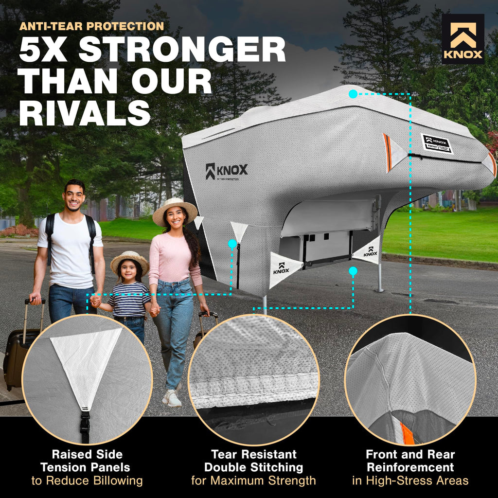 RV Truck Camper Cover with Ladder Cover and Gutter Cover I833308