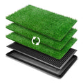 25" x 20" Reusable Indoor Dog Potty with Tray and 2 Artificial Grass Pads P45711