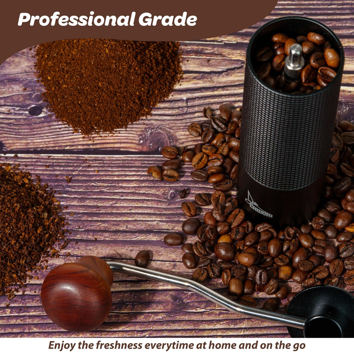 Manual Hand Crank Stainless Steel Conical Burr Coffee Grinder X66313